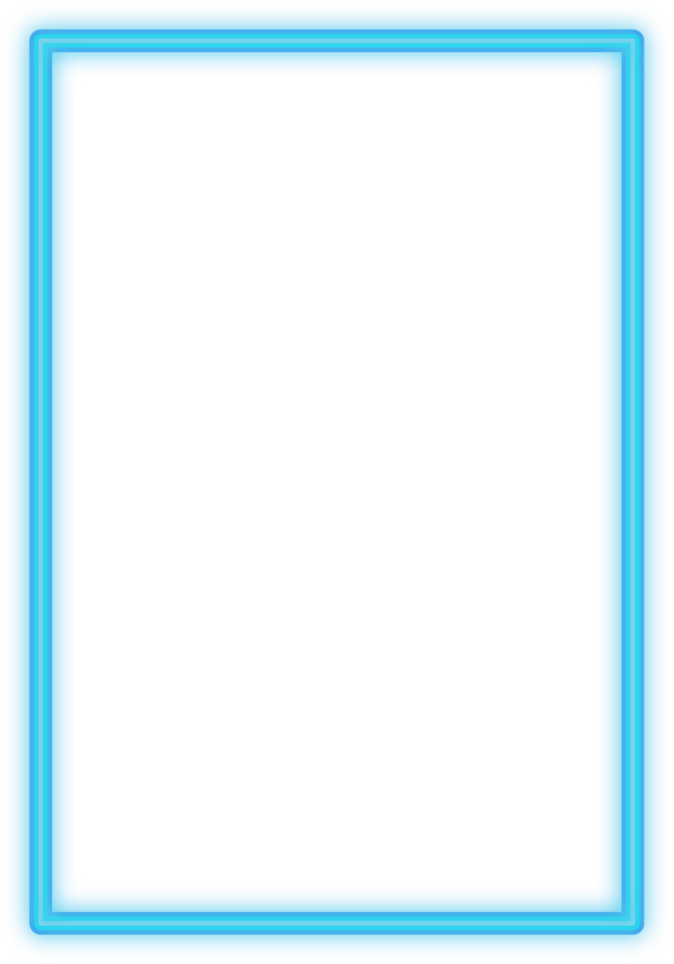 Blue Rectangle Neon Frame